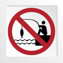 Divieto di pesca in alluminio composito da parete