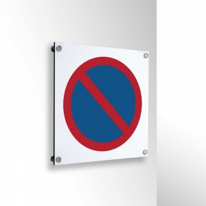 Divieto di sosta in alluminio composito da parete