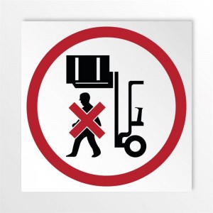 Divieto di stazionare sotto il carico in alluminio composito da parete