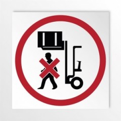 Divieto di stazionare sotto il carico in alluminio composito da parete