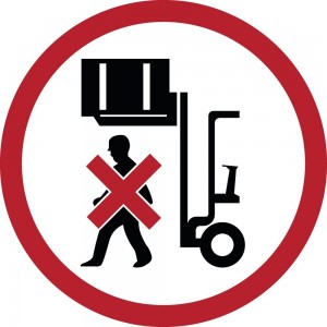 Divieto di stazionare sotto il carico in alluminio composito da parete