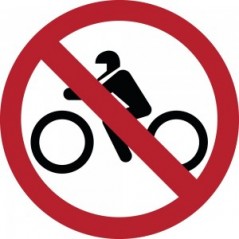 Divieto moto in alluminio composito da parete