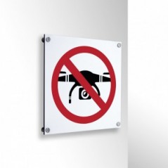 No drone zone in alluminio composito da parete