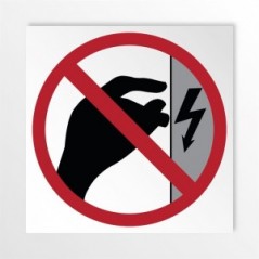 Non toccare quadro sotto tensione in alluminio composito da parete