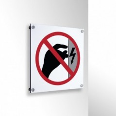 Non toccare quadro sotto tensione in alluminio composito da parete