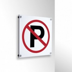 Parcheggio vietato in alluminio composito da parete