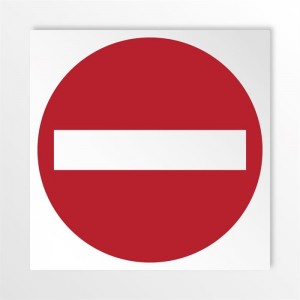 Senso vietato in alluminio composito da parete