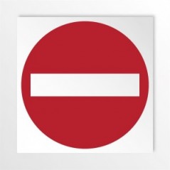 Senso vietato in alluminio composito da parete