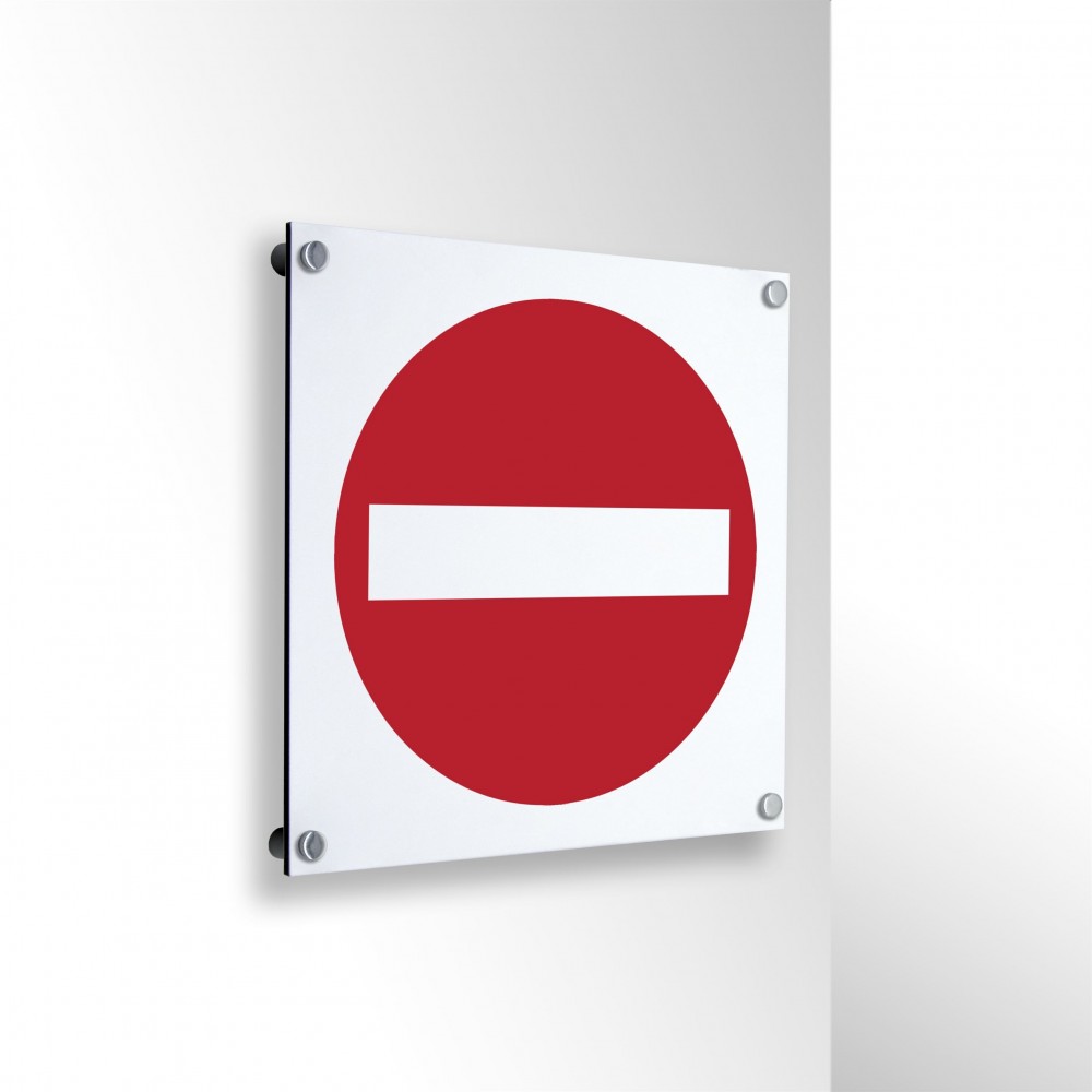 Senso vietato in alluminio composito da parete