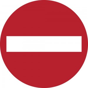 Senso vietato in alluminio composito da parete