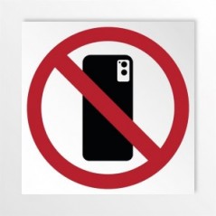 Vietato fotografare e fare video con lo smartphone in alluminio composito da parete