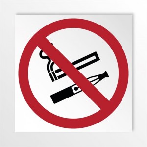 Vietato fumare svapare in alluminio composito da parete