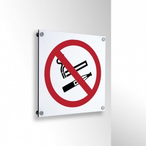 Vietato fumare svapare in alluminio composito da parete