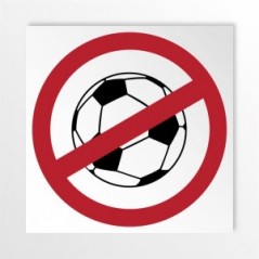 Vietato giocare a pallone in alluminio composito da parete