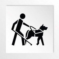 Accesso consentito ai cani da assistenza v1 in alluminio composito da parete
