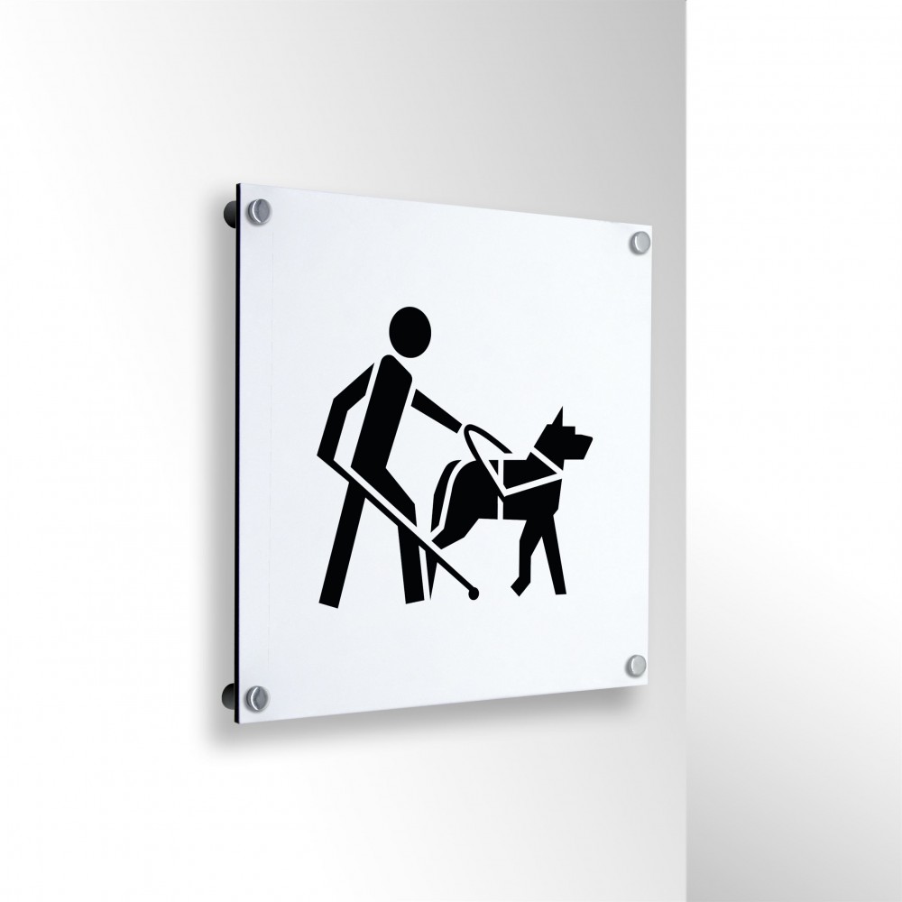 Accesso consentito ai cani da assistenza v1 in alluminio composito da parete