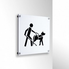 Accesso consentito ai cani da assistenza v1 in alluminio composito da parete
