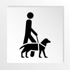 Accesso consentito ai cani da assistenza v2 in alluminio composito da parete