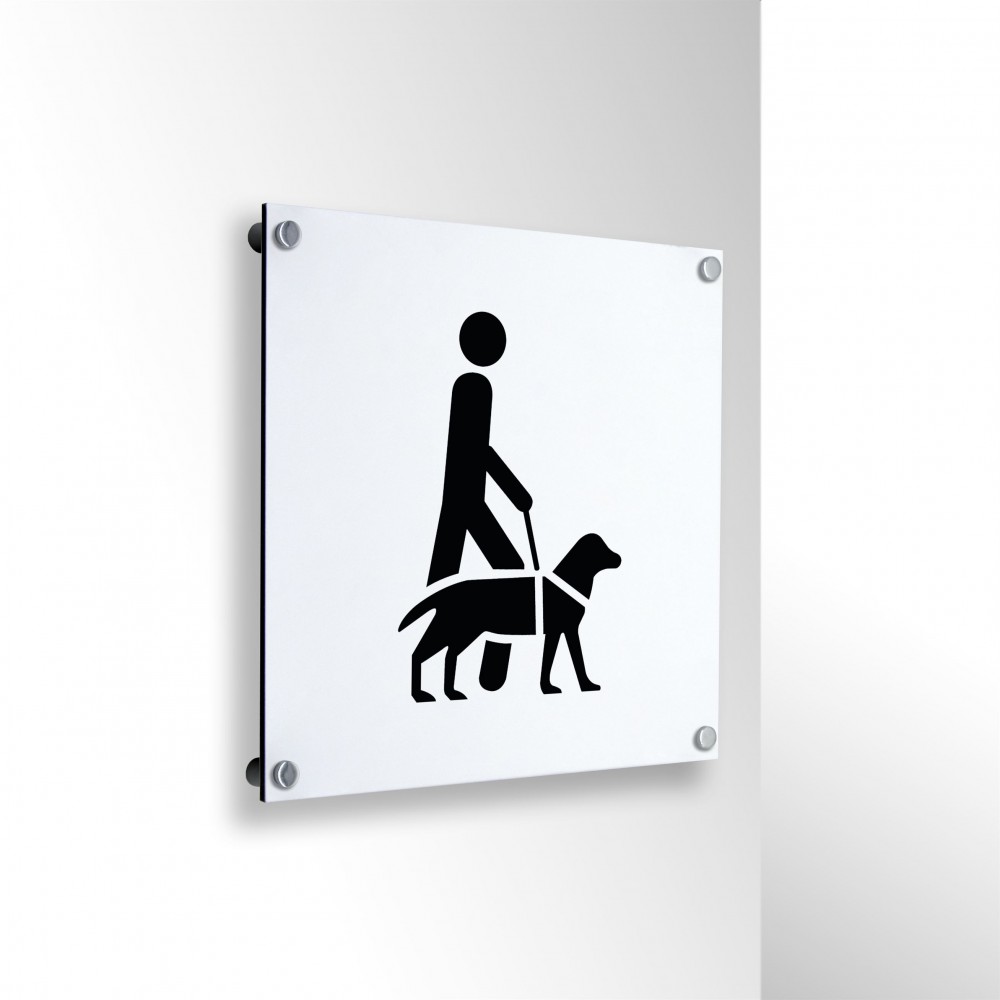 Accesso consentito ai cani da assistenza v2 in alluminio composito da parete