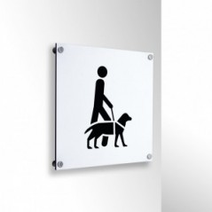 Accesso consentito ai cani da assistenza v2 in alluminio composito da parete