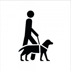 Accesso consentito ai cani da assistenza v2 in alluminio composito da parete