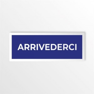 Arrivederci lungo v1 in alluminio composito da parete