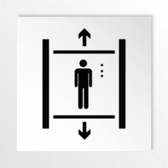 Ascensore v1 in alluminio composito da parete