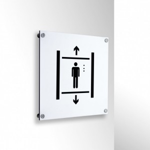 Ascensore v1 in alluminio composito da parete