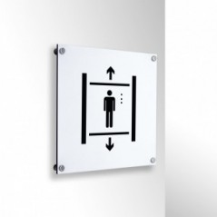 Ascensore v1 in alluminio composito da parete