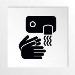 Asciugatore automatico v2 in alluminio composito da parete