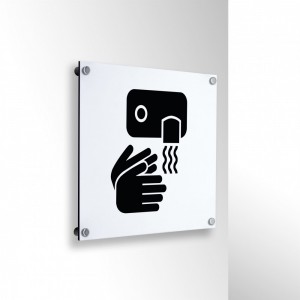 Asciugatore automatico v2 in alluminio composito da parete