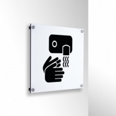 Asciugatore automatico v2 in alluminio composito da parete