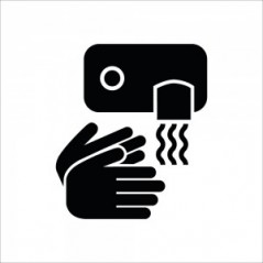 Asciugatore automatico v2 in alluminio composito da parete