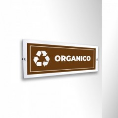 Differenziata organico lungo v1 in alluminio composito da parete
