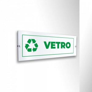 Differenziata vetro lungo v2 in alluminio composito da parete