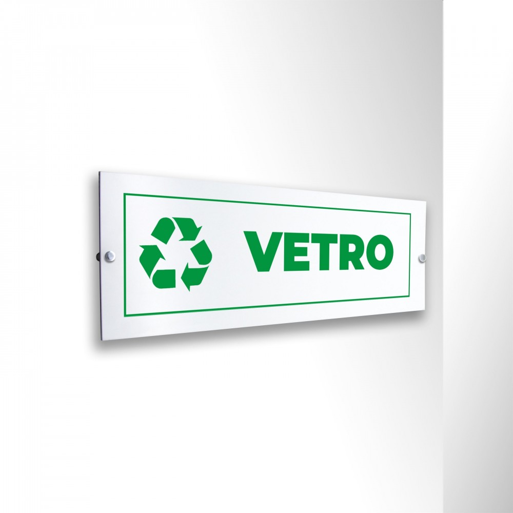 Differenziata vetro lungo v2 in alluminio composito da parete