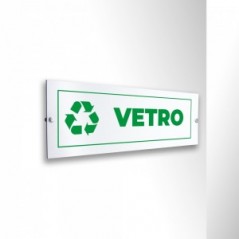 Differenziata vetro lungo v2 in alluminio composito da parete