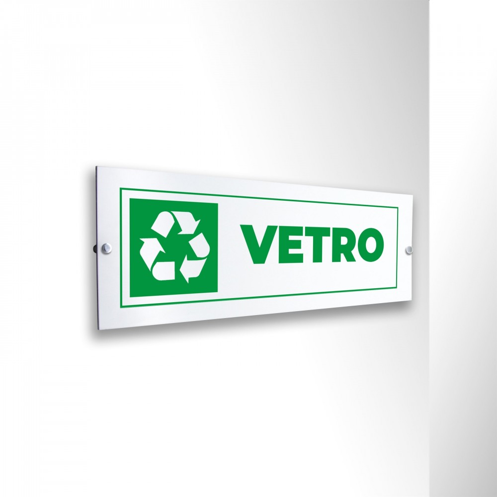 Differenziata vetro lungo v3 in alluminio composito da parete