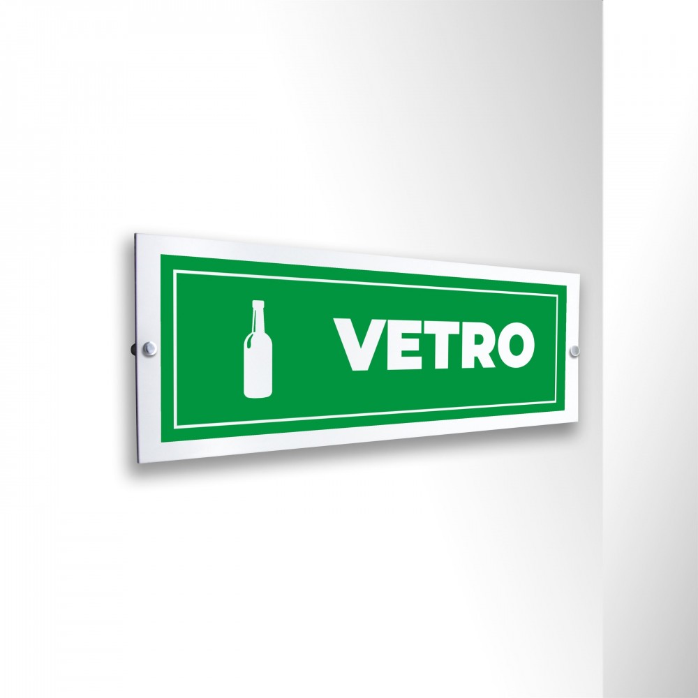 Differenziata vetro lungo v4 in alluminio composito da parete