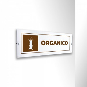 Differenziata organico lungo v5 in alluminio composito da parete