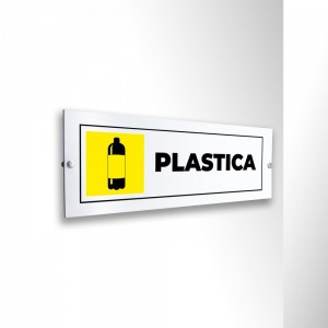 Differenziata plastica lungo v5 in alluminio composito da parete