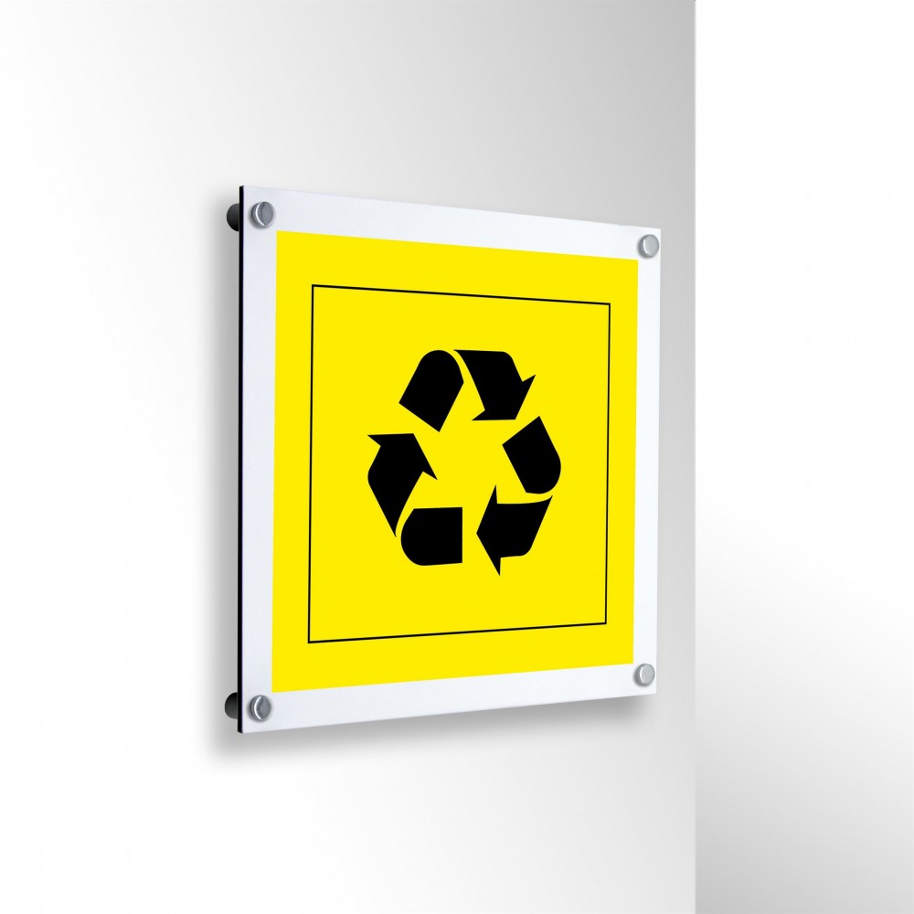 Differenziata plastica quadrato v1 in alluminio composito da parete