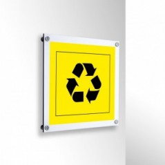 Differenziata plastica quadrato v1 in alluminio composito da parete