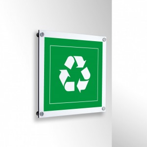 Differenziata vetro quadrato v1 in alluminio composito da parete