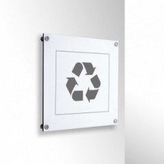 Differenziata indifferenziata quadrato v2 in alluminio composito da parete