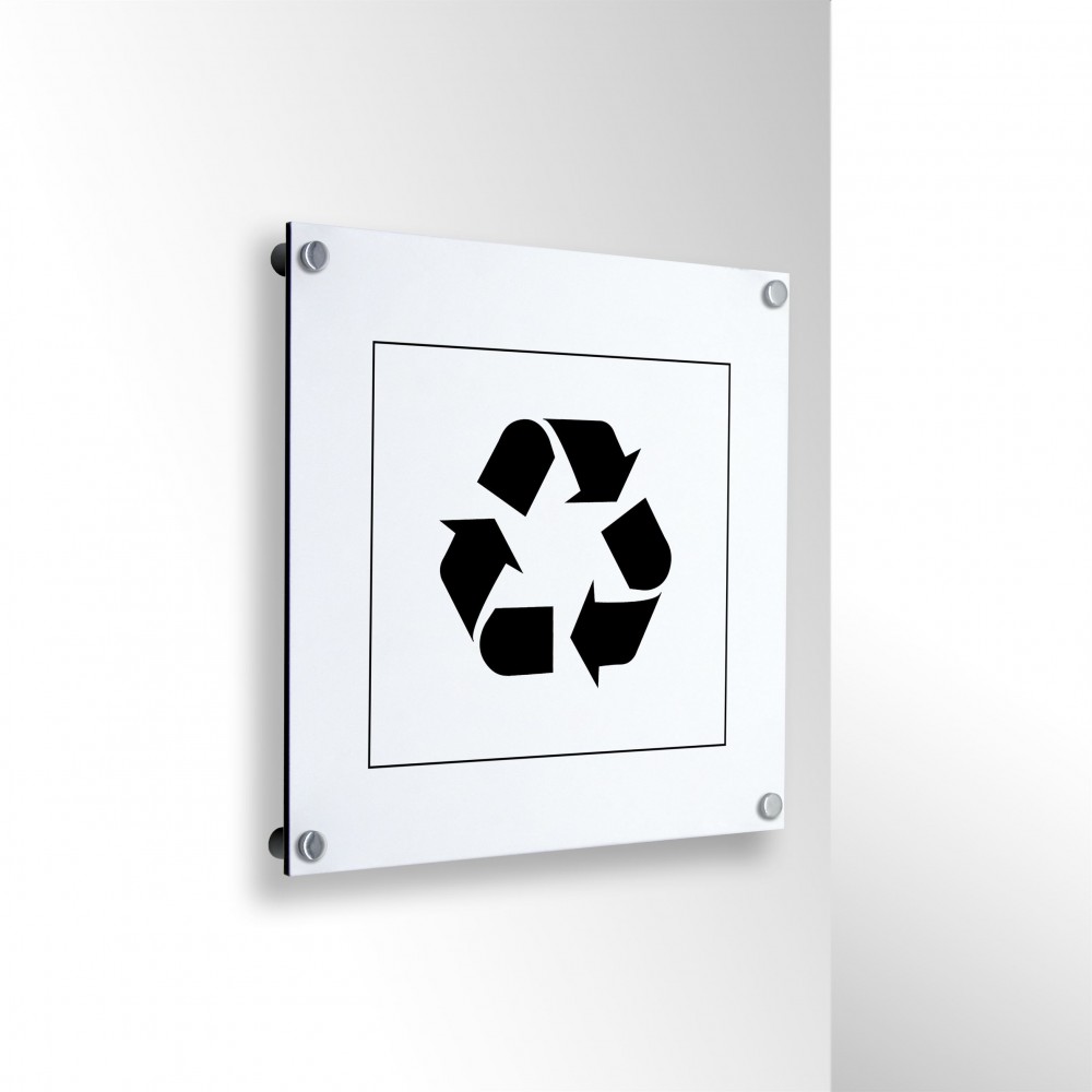 Differenziata plastica quadrato v2 in alluminio composito da parete
