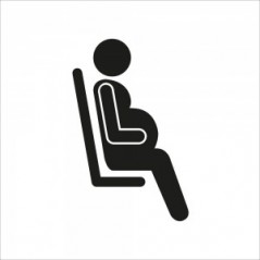 Donna incinta posto riservato v1 in alluminio composito da parete