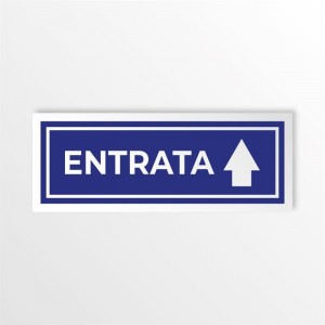 Entrata freccia alto v2 in alluminio composito da parete