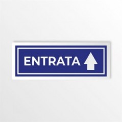 Entrata freccia alto v2 in alluminio composito da parete