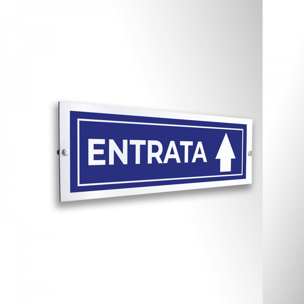 Entrata freccia alto v2 in alluminio composito da parete